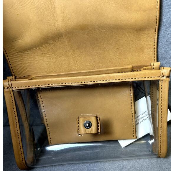 Kelly Moore NWT Leather Clear Belt Bag Concert Sport Event Festival Fanny Pack - Picture 5 of 7
